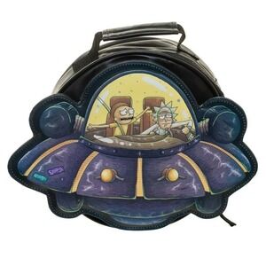 Bioworld Audlt Swim Space Ship Rick and Morty Lunch Box Bag Container